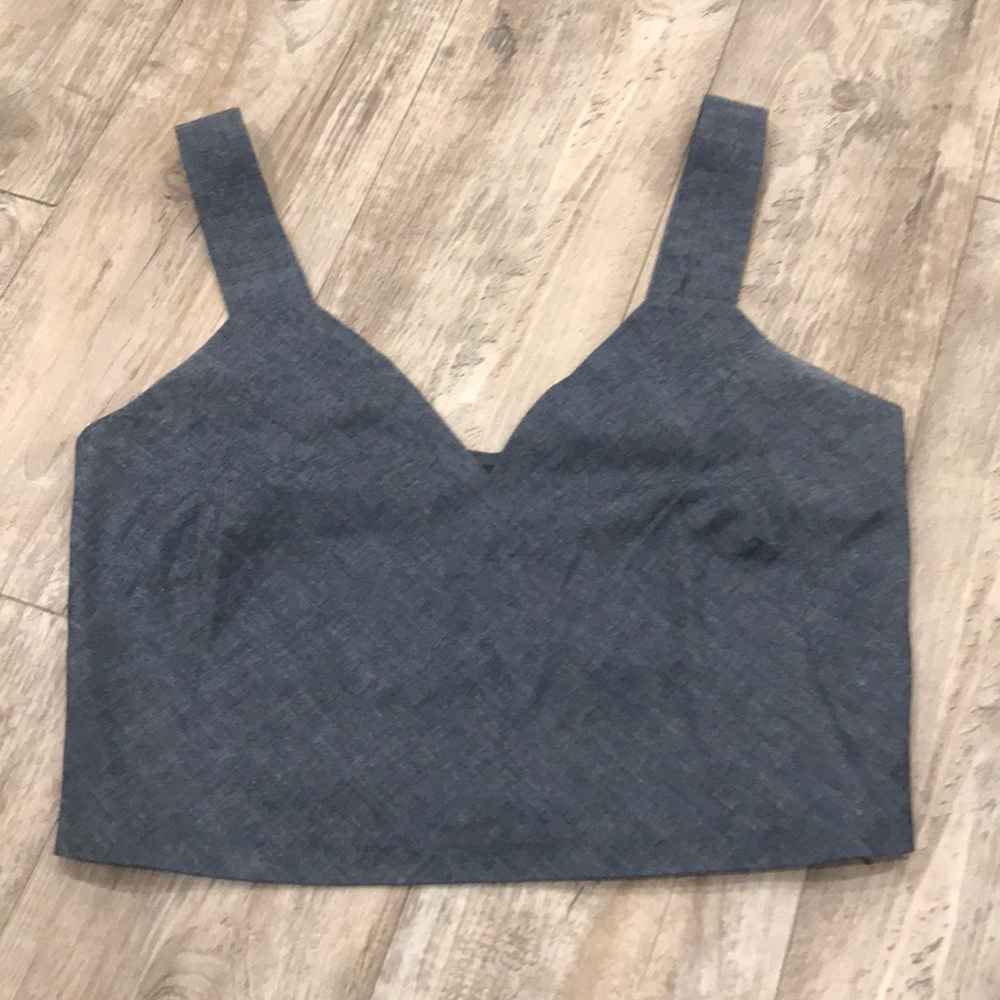 Elle Sasson Denim Blue Crop Top